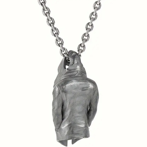 New! MEN'S Silver Plated Dark Assassin Pendant Necklace. - Picture 3 of 4